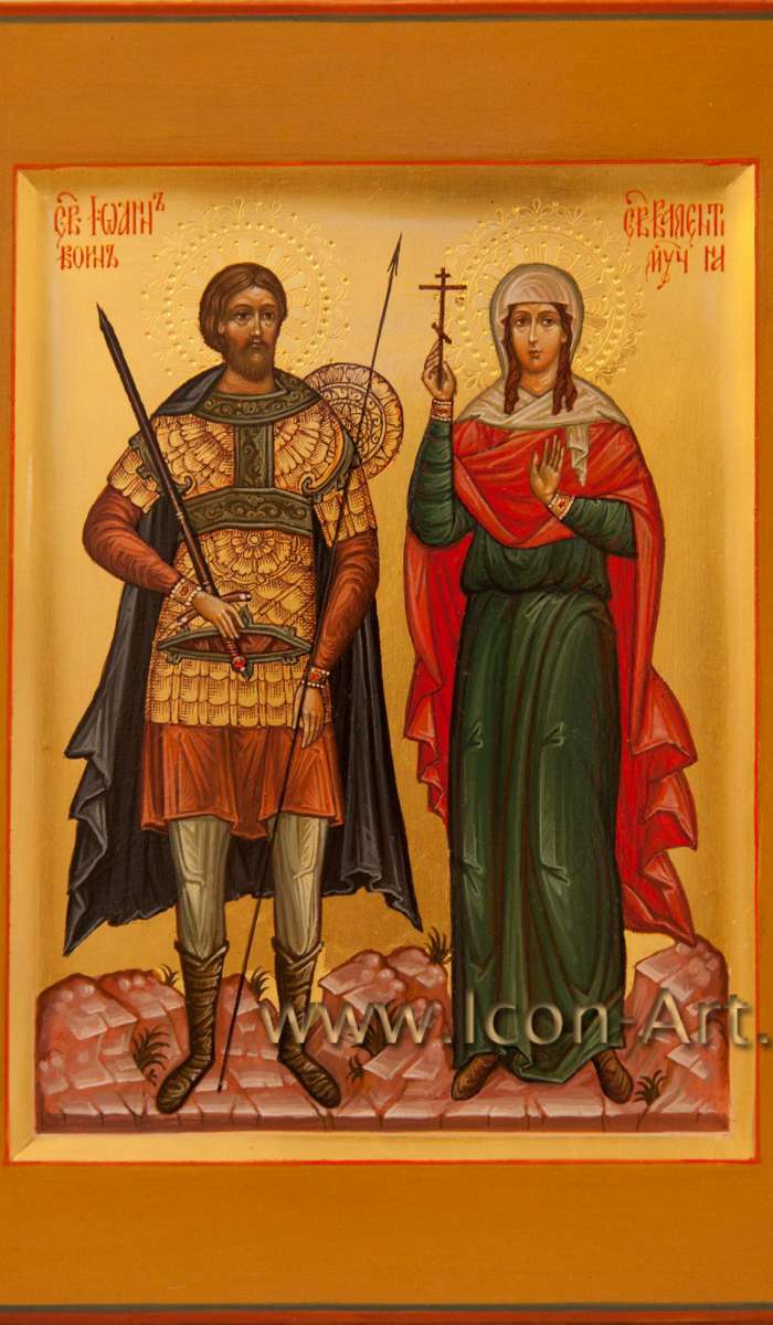 Фото: Святой Иоанн воин и святая мученица Валентина