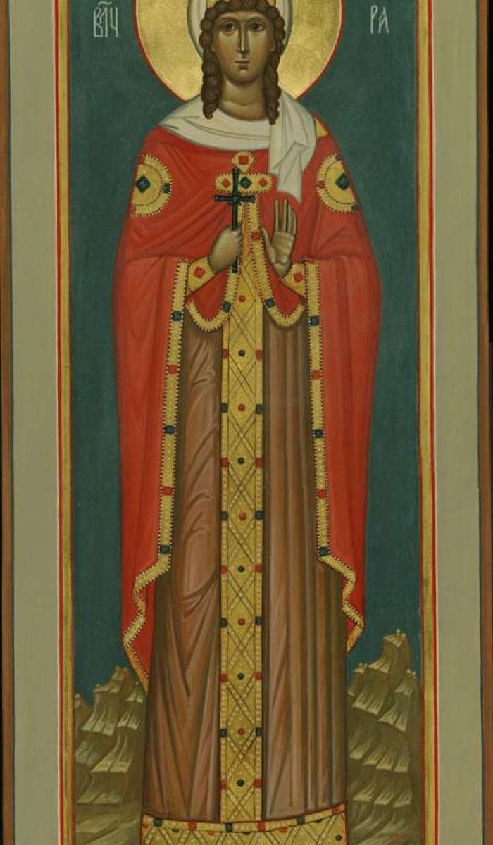 Фото: Мерная икона. Святая Варвара великомученица Илиопольская