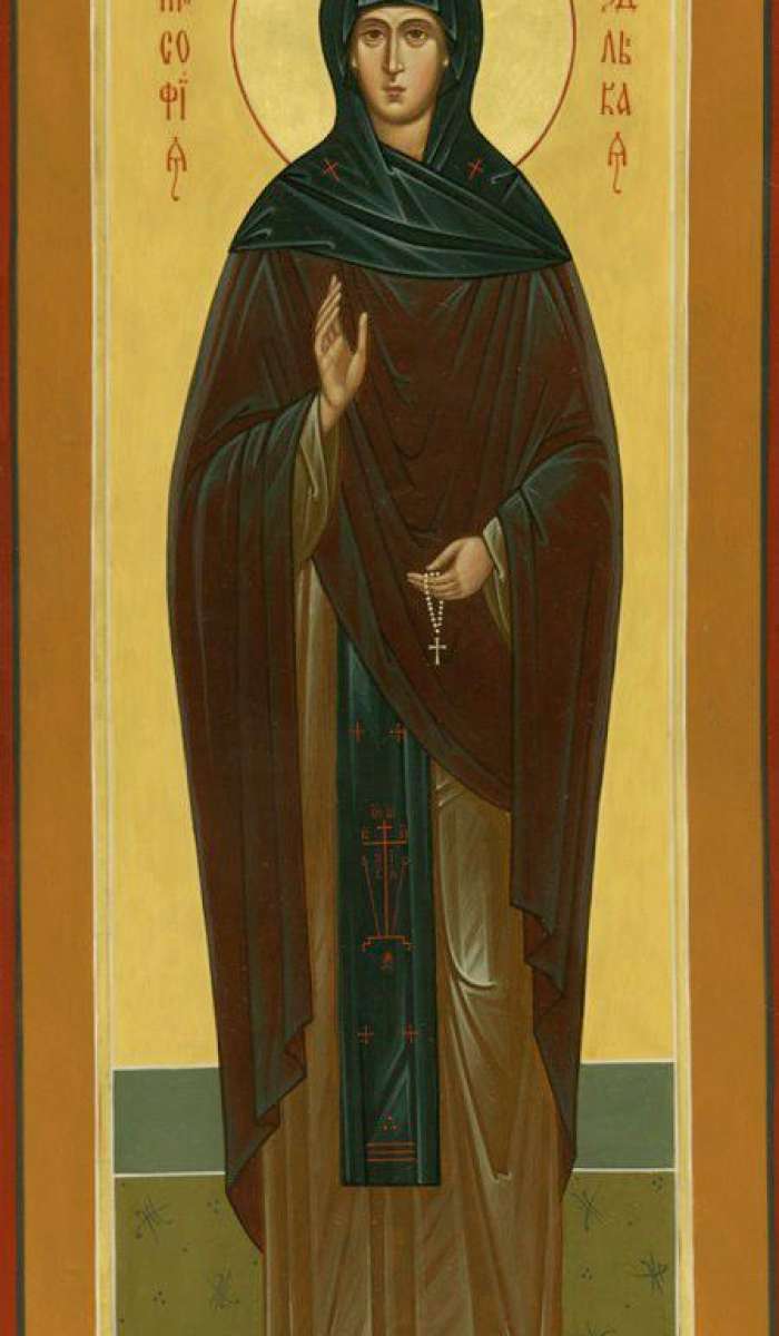 Фото: Мерная икона. Святая прп. София Суздальская (в миру великая княгиня Соломония)