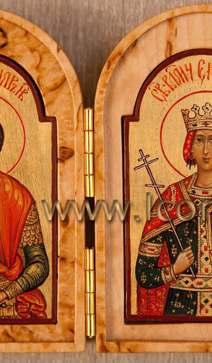 Фото: Святой Александр Невский и святая великомученица Екатерина