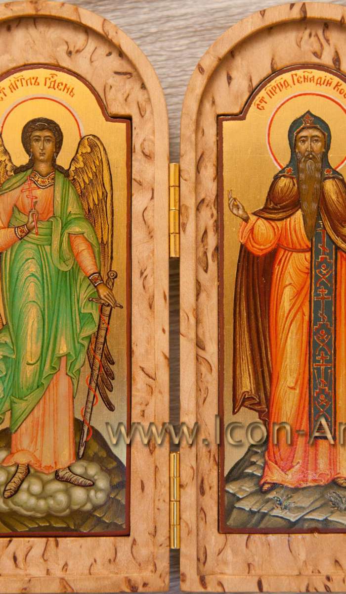 Фото: Складен Святой Ангел Хранитель и святой прп. Геннадий Костромской