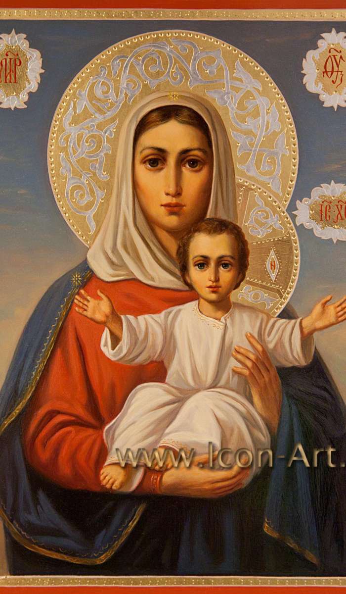 Фото: Икона Пресвятой Богородицы «Леушинская», «Азъ есмь с вами и никтоже на вы»