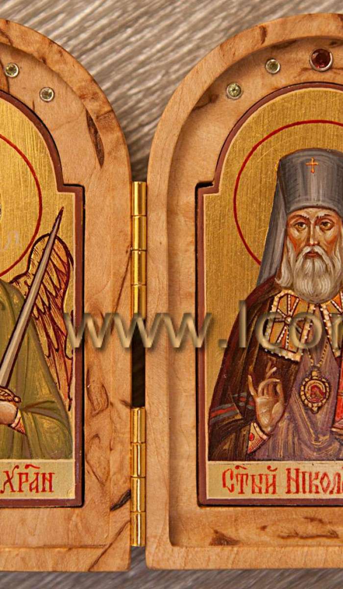 Фото: Складень. Святой Ангел Хранитель и святой равноапостольный Николай Японский