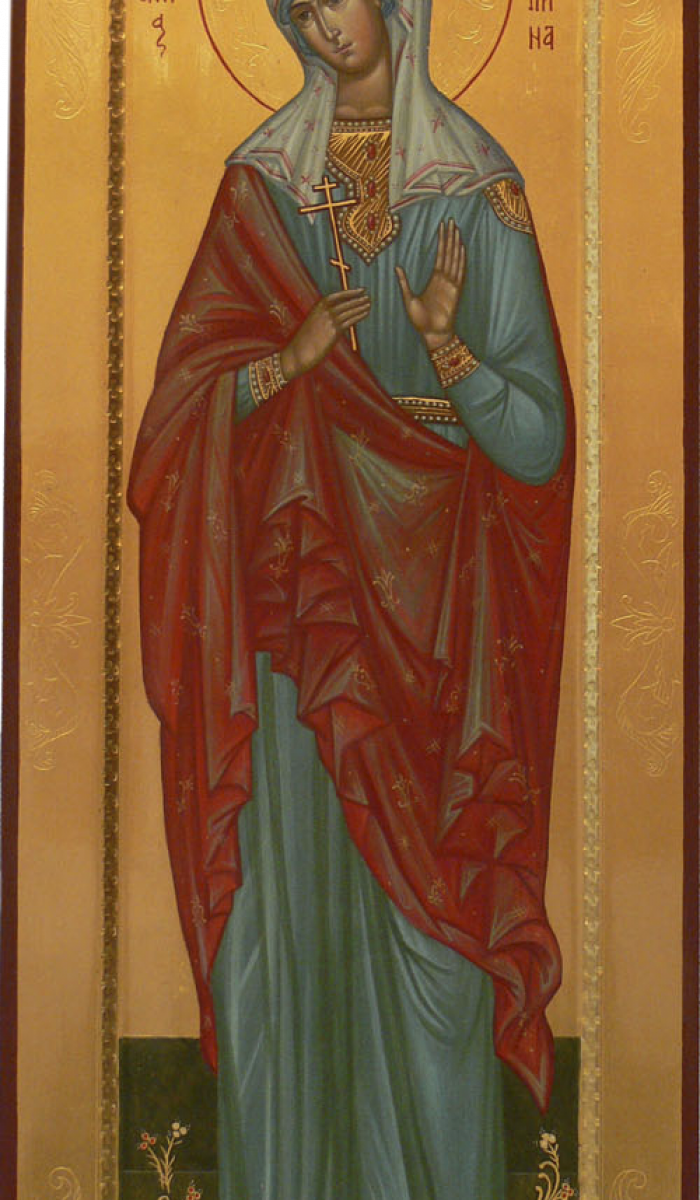 Фото: Мерная икона. Святая мц. Галина Коринфская.