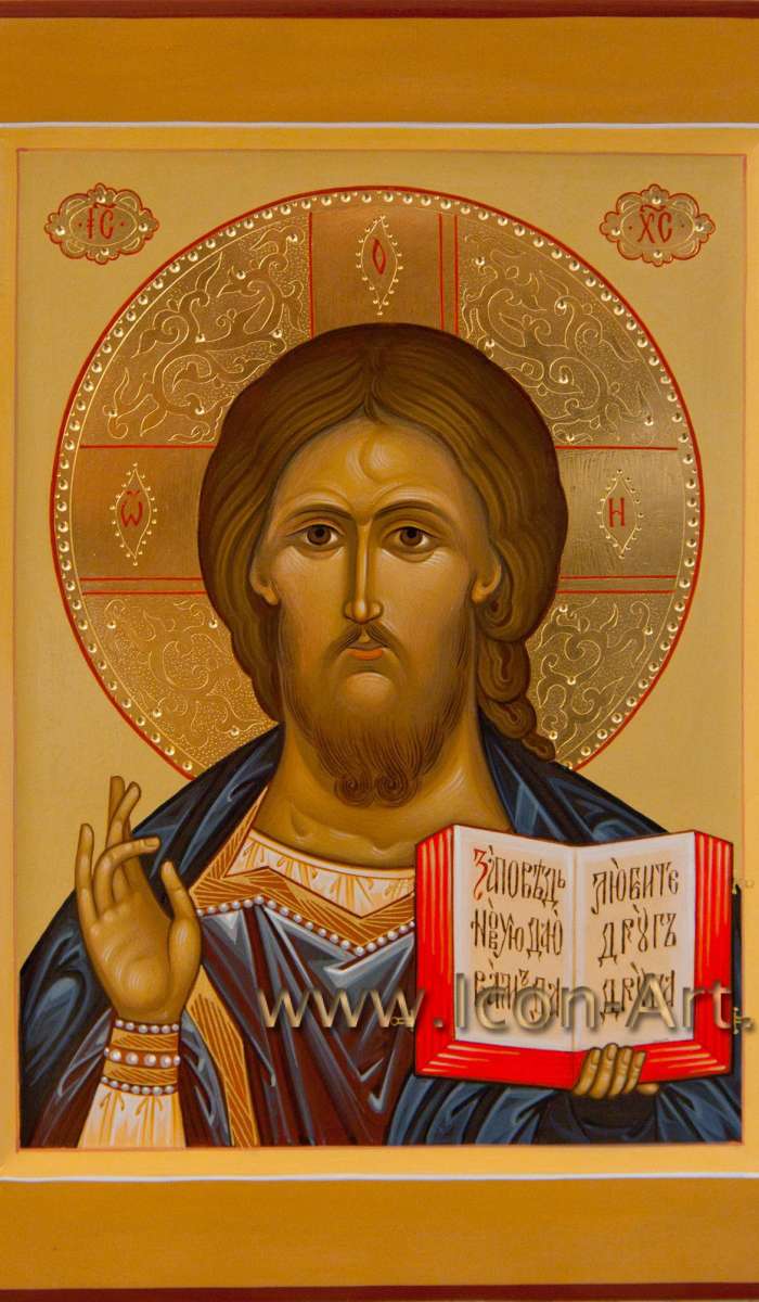 Фото: Иисус Христос Господь Вседержитель и Икона Пресвятой Богородицы «Казанская» (венчальные иконы)