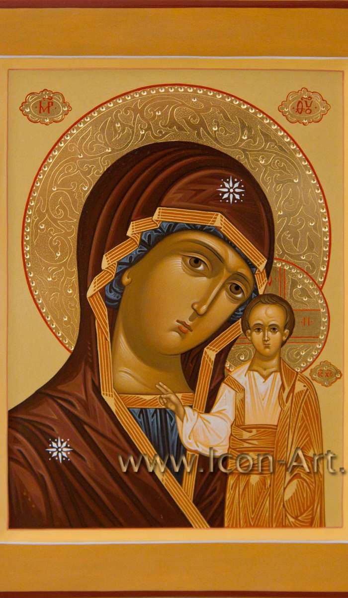 Фото: Иисус Христос Господь Вседержитель и Икона Пресвятой Богородицы «Казанская» (венчальные иконы)