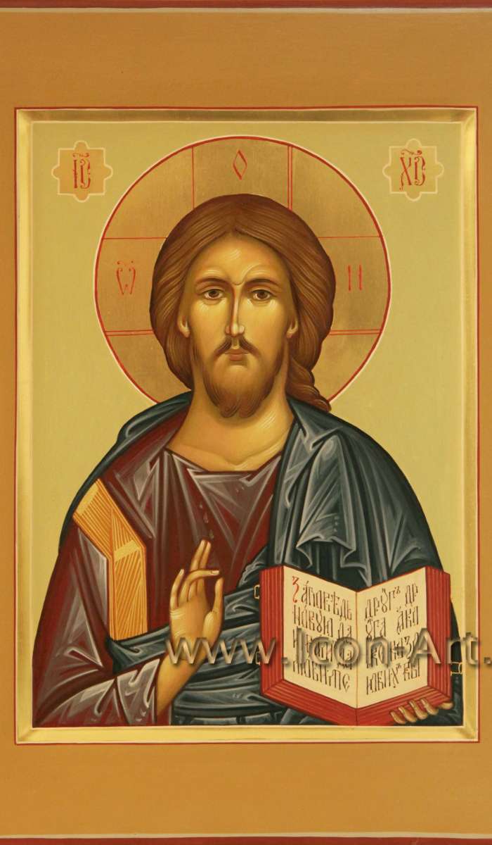 Фото: Иисус Христос Господь Вседержитель и Икона Пресвятой Богородицы «Феодоровская» (венчальные иконы)