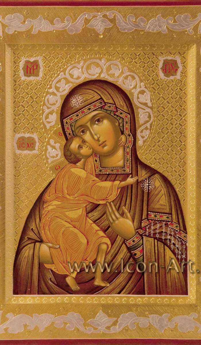 Фото: Иисус Христос Господь Вседержитель и Икона Пресвятой Богородицы «Феодоровская» 