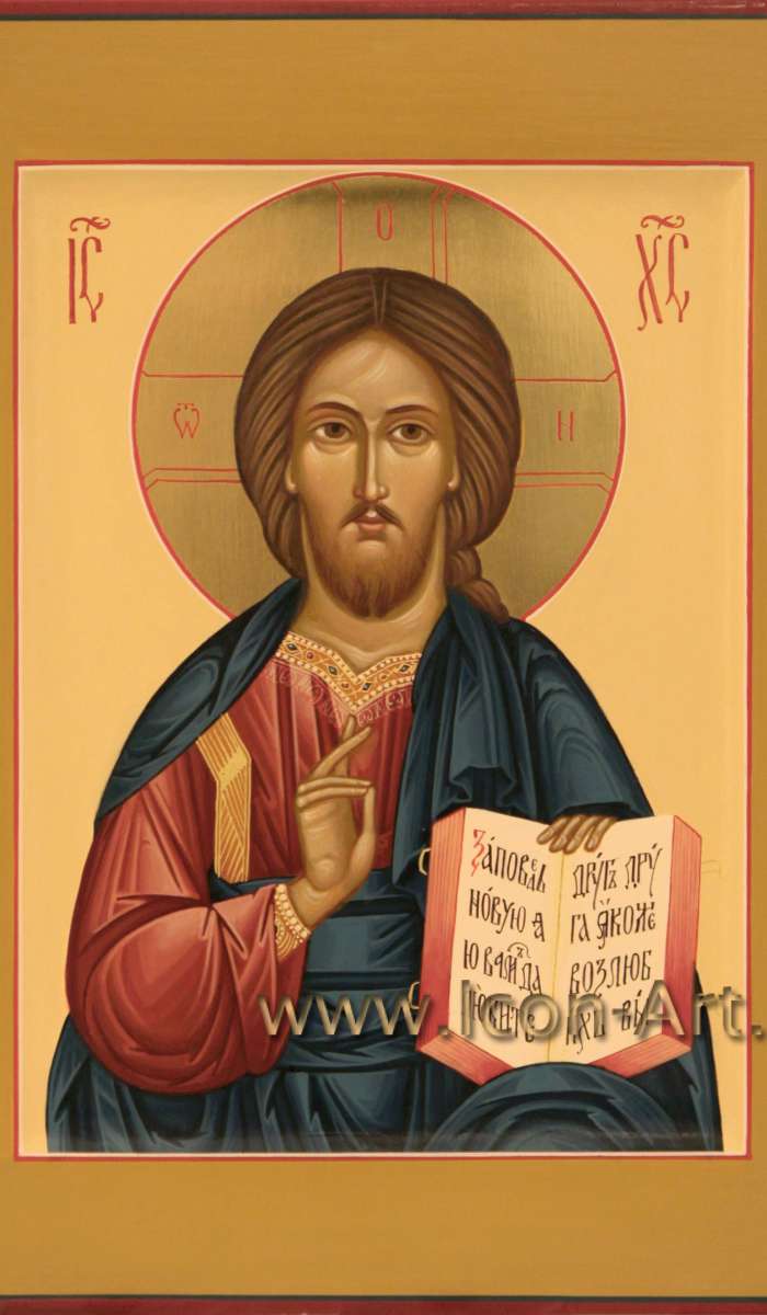 Фото: Иисус Христос Господь Вседержитель и Икона пресвятой Богородицы Владимирская (венчальные иконы)