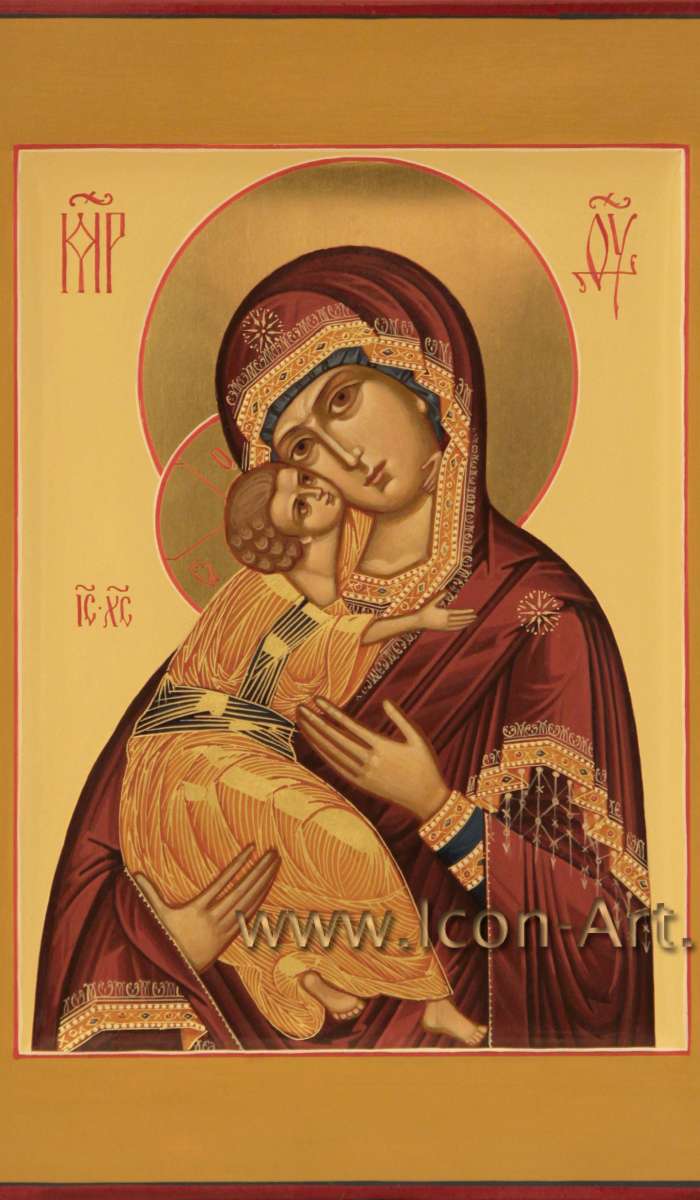 Фото: Иисус Христос Господь Вседержитель и Икона пресвятой Богородицы Владимирская (венчальные иконы)