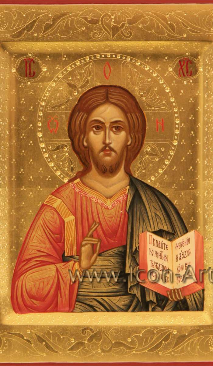 Фото: Иисус Христос Господь Вседержитель и Икона пресвятой Богородицы «Владимирская»