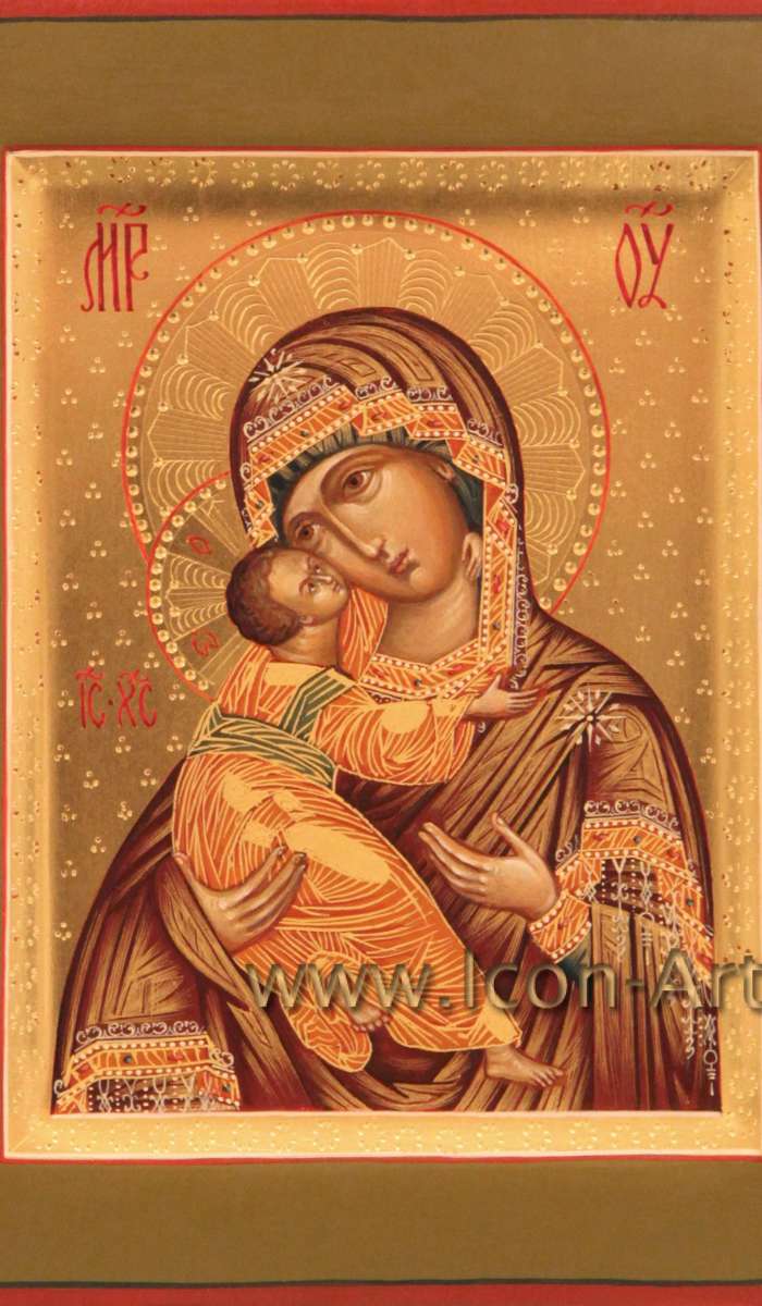 Фото: Иисус Христос Господь Вседержитель и Икона Пресвятой Богородицы «Владимирская» 