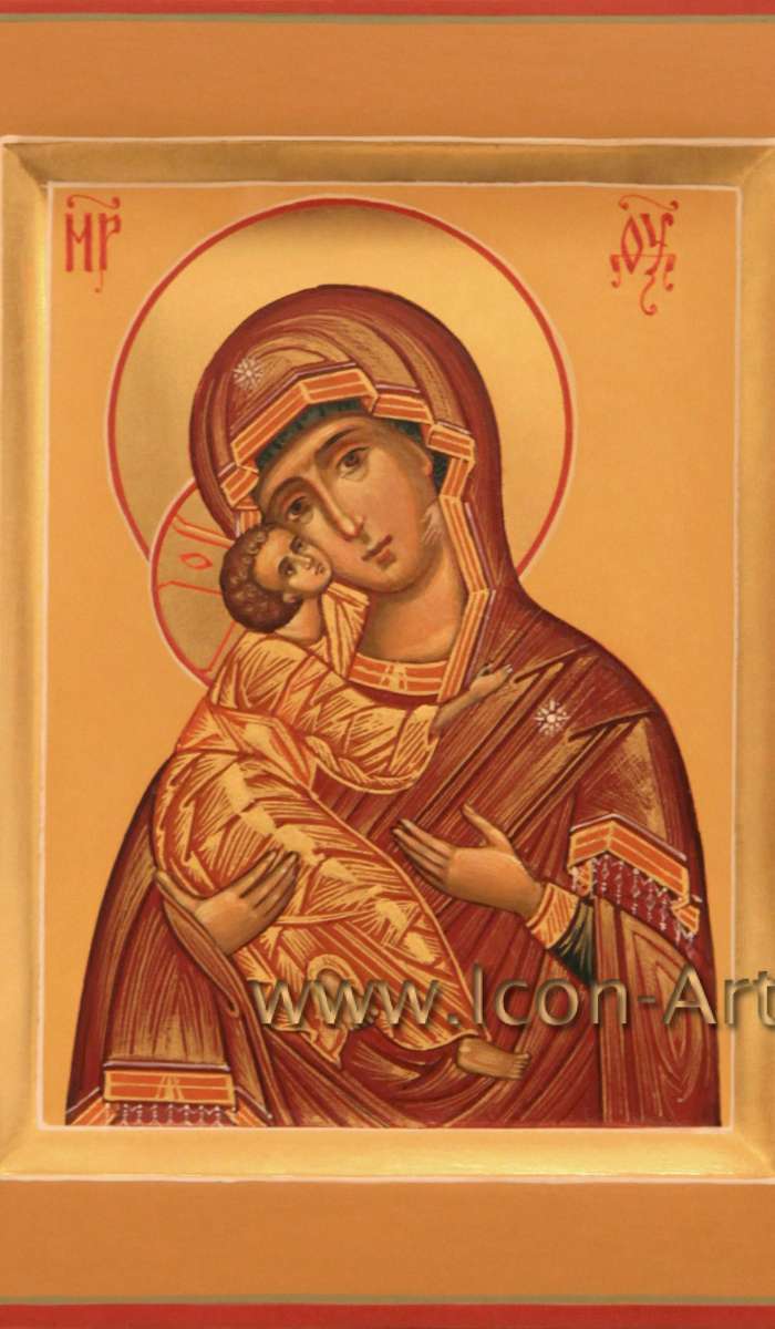 Фото: Иисус Христос Господь Вседержитель и Икона пресвятой Богородицы Владимирская