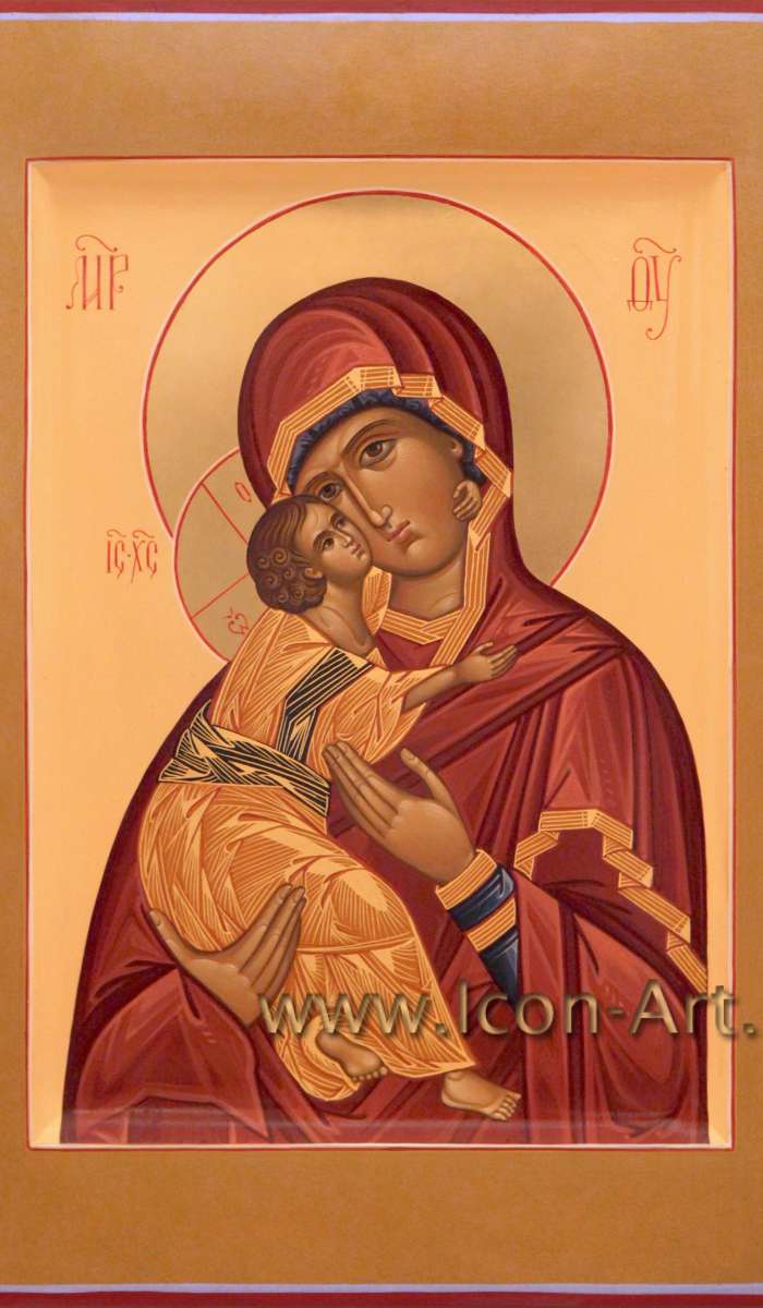 Фото: Иисус Христос Господь Вседержитель и Икона Пресвятой Богородицы «Владимирская» (венчальные иконы)