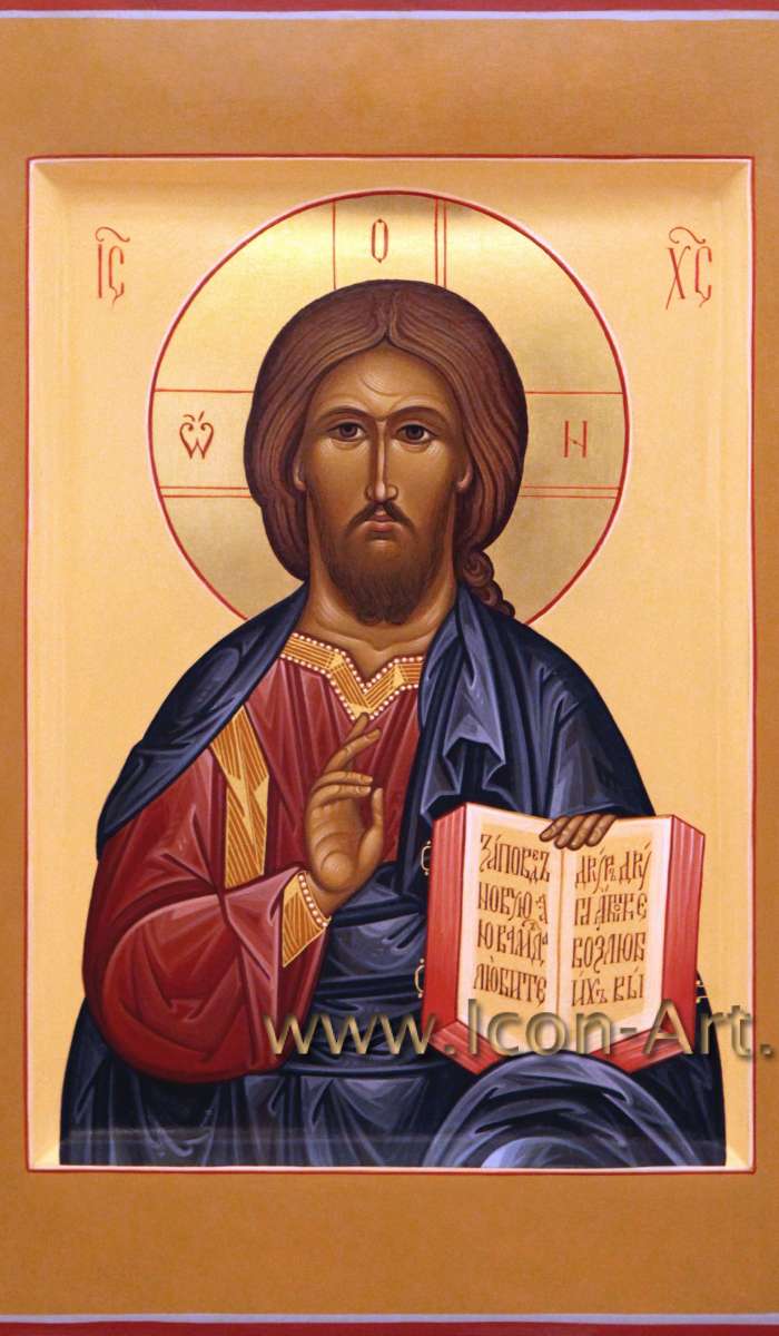 Фото: Иисус Христос Господь Вседержитель и Икона Пресвятой Богородицы «Владимирская» (венчальные иконы)