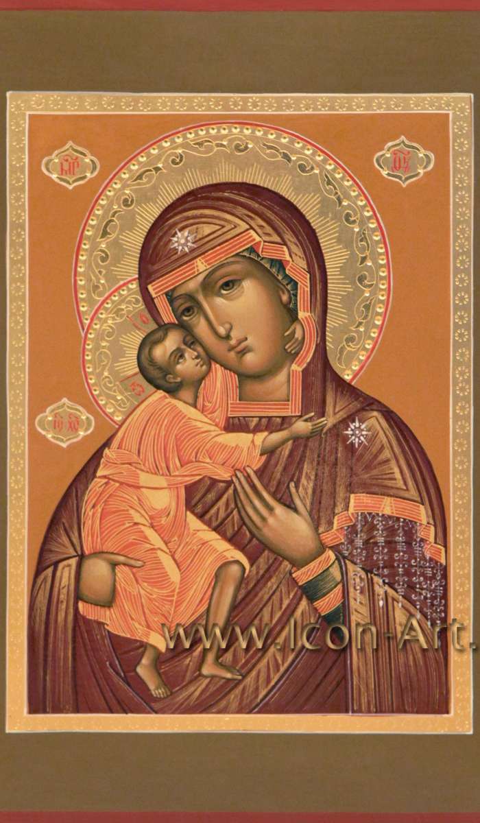 Фото: Иисус Христос Господь Вседержитель и Икона Пресвятой Богородицы «Феодоровская» (венчальные иконы)