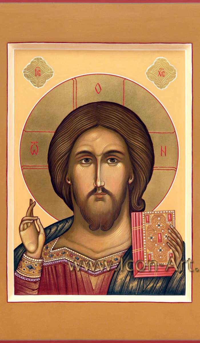 Фото: Иисус Христос Господь Вседержитель и Икона Пресвятой Богородицы «Корсунская» (венчальные иконы)