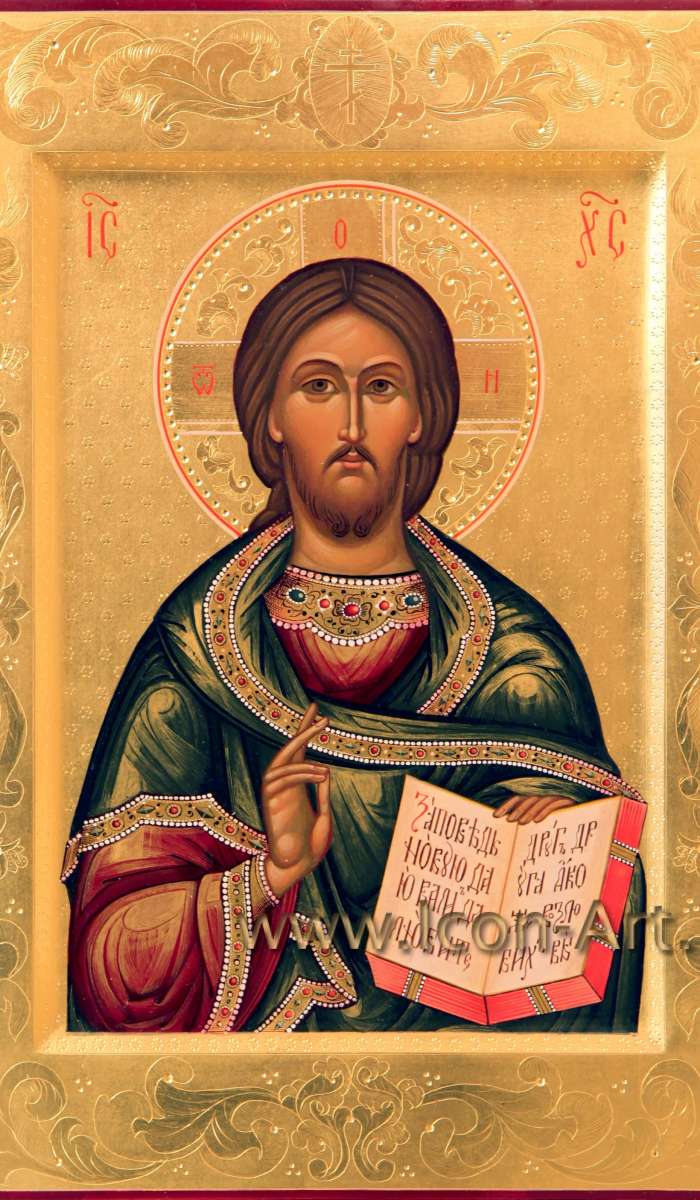 Фото: Иисус Христос Господь Вседержитель и Икона Пресвятой Богородицы «Кикская » (венчальные иконы)