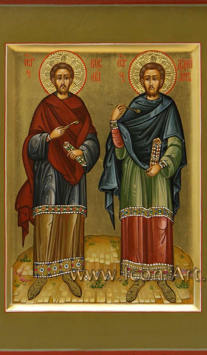 Фото: Святые бессребренники и чудотворцы Косма и Дамиан