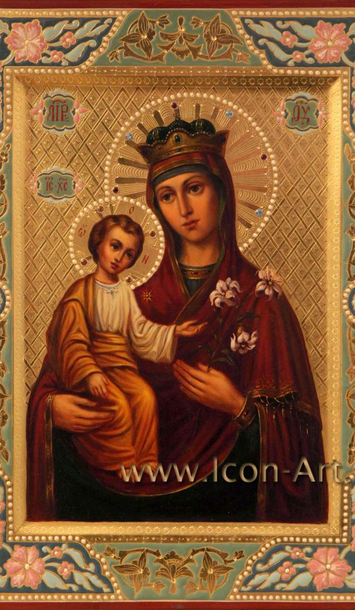 Фото: Икона Пресвятой Богородицы «Неувядаемый Цвет»