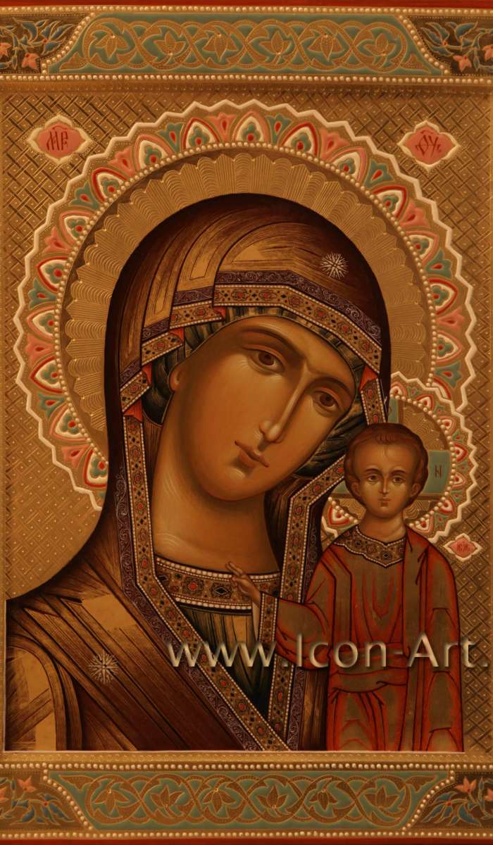 Фото: Икона Божией Матери «Казанская» с избранными святыми