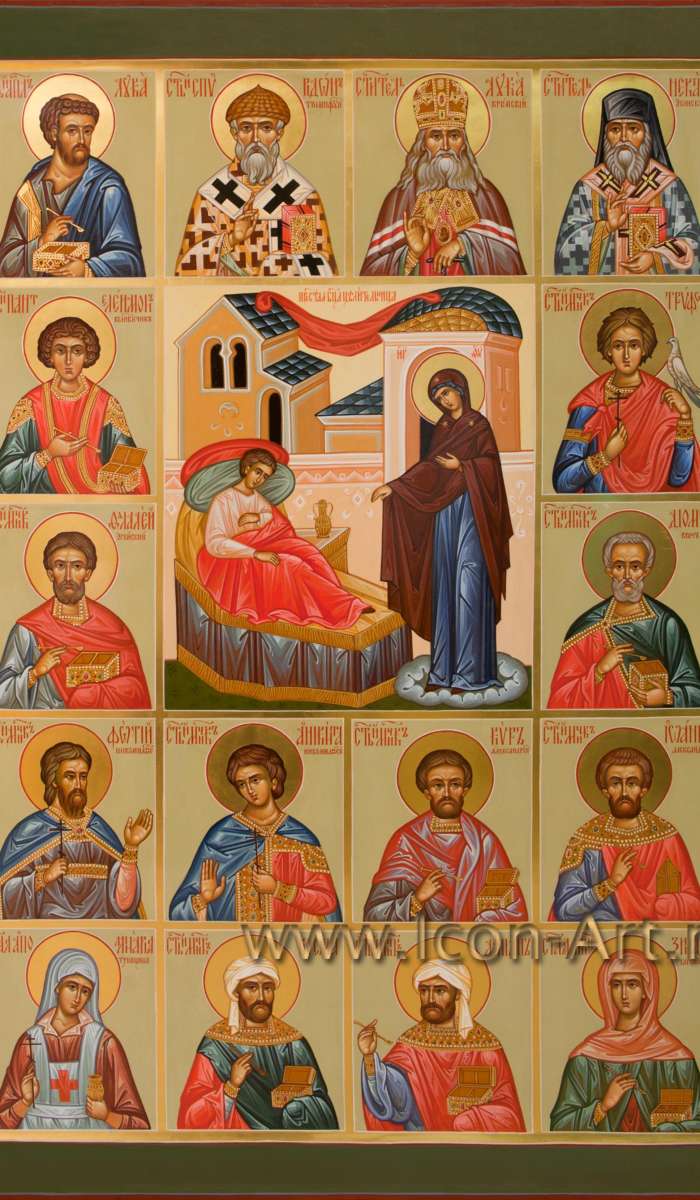 Фото: Собор святых целителей с иконой Богородицы «Целительница»