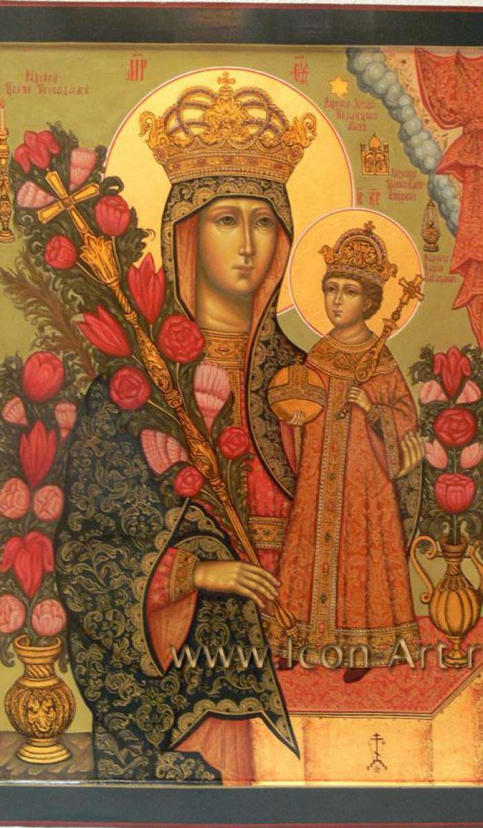 Икона Пресвятой Богородицы «Неувядаемый Цвет». — фотография Фото: Икона Пресвятой Богородицы «Неувядаемый Цвет».