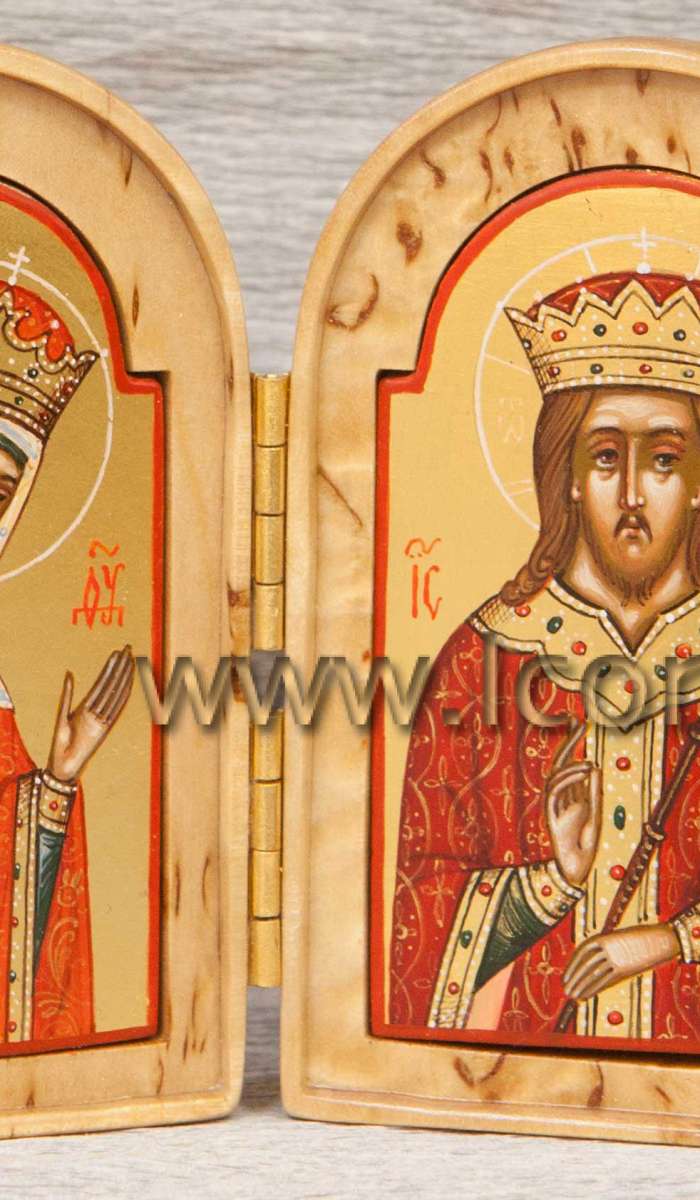 Фото: Складень: Пресвятая Богородица и Спаситель