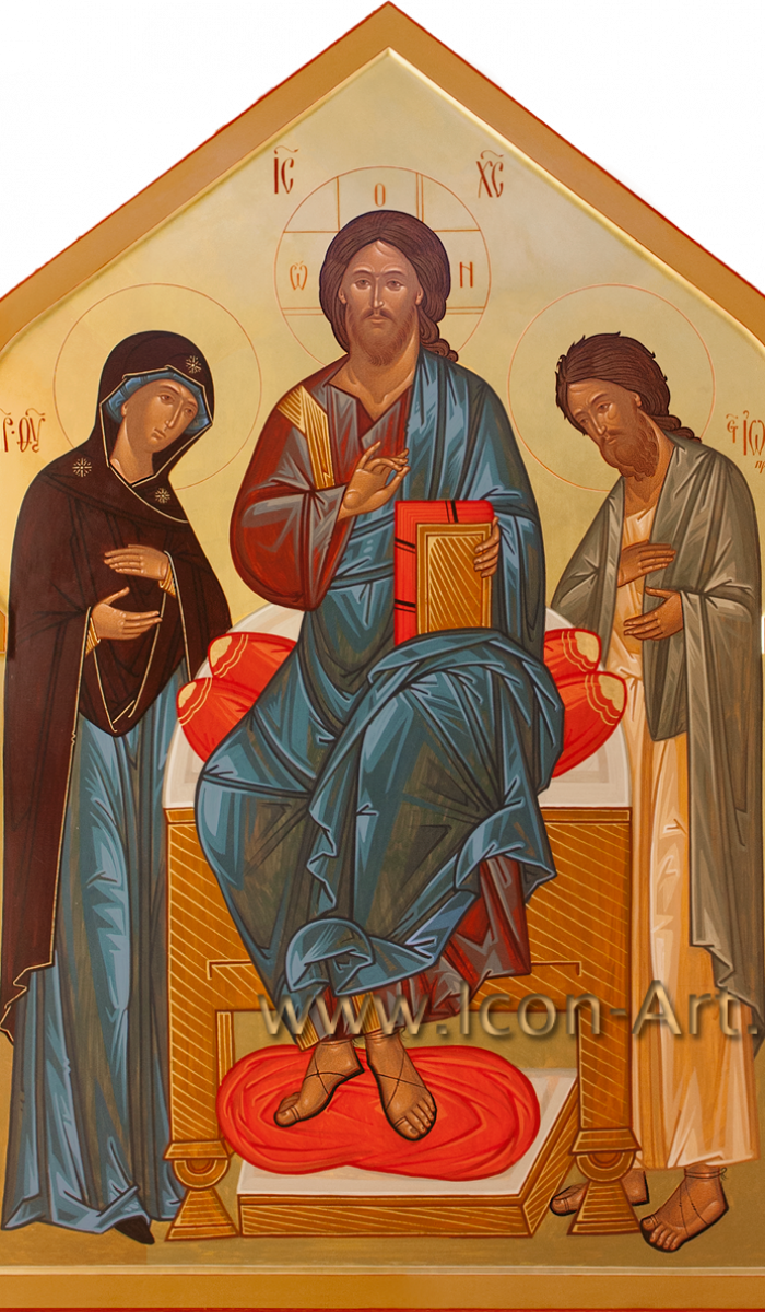 Фото: Спас на троне с предстоящими Пресвятой Богородицей и Иоанном Предтечей