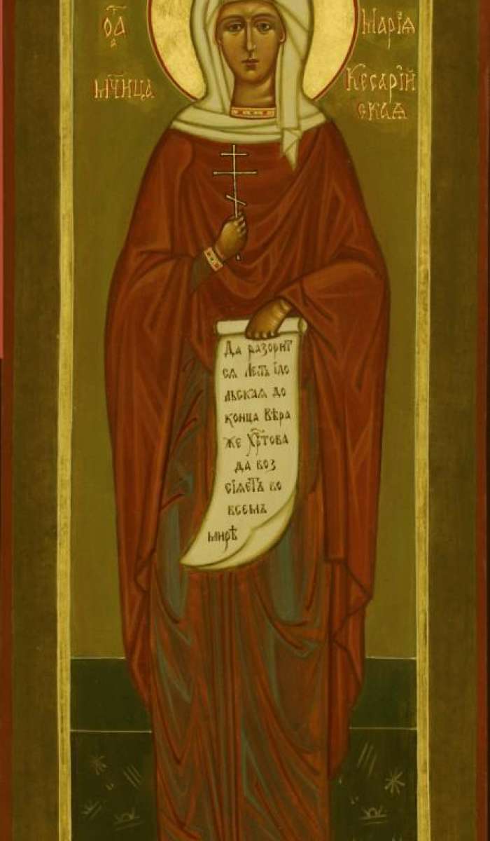 Фото: Мерная икона. Святая мч. Мария Кесарийская (Палестинская)