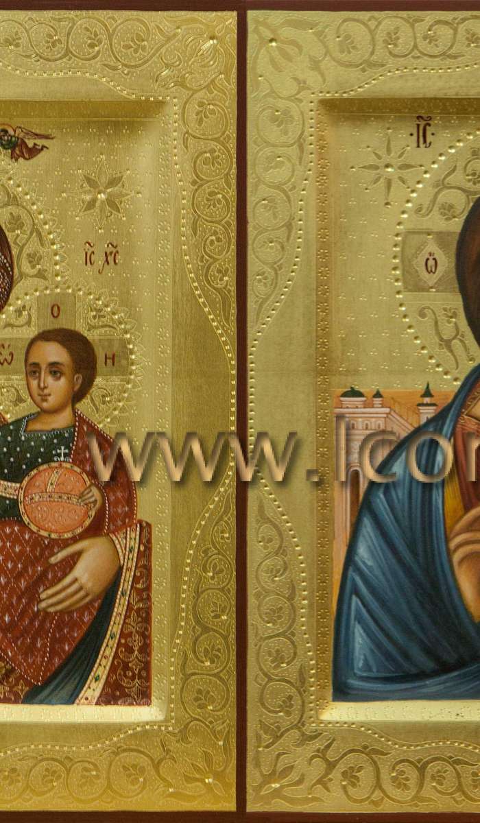 Фото: Иисус Христос Господь Вседержитель и Пресвятая Богородица «Вифлиемская»
