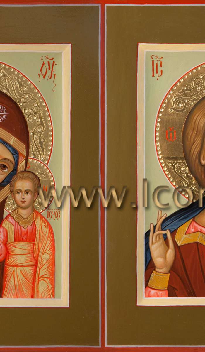 Фото: Венчальные иконы: Господь Вседержитель и Пресвятая Богородица «Казанская»