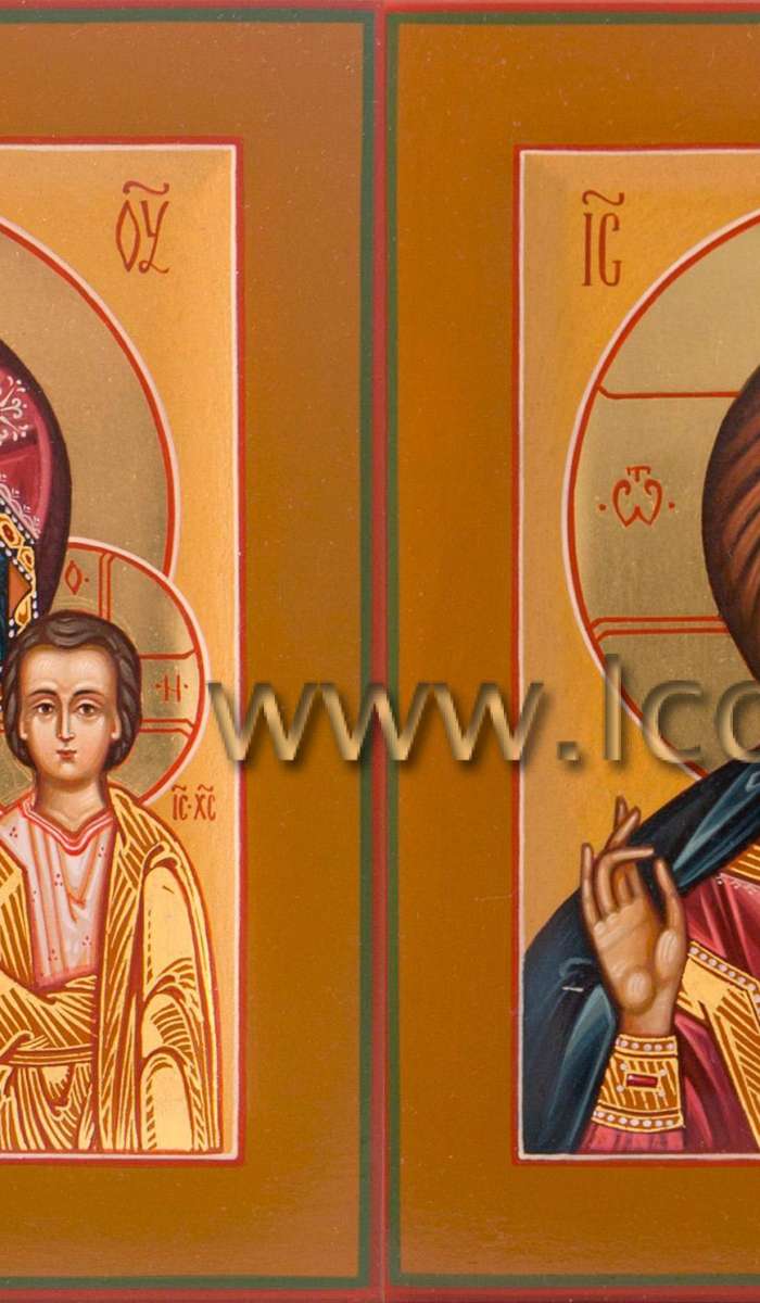 Фото: Венчальная пара с иконой Божией Матери «Казанская»