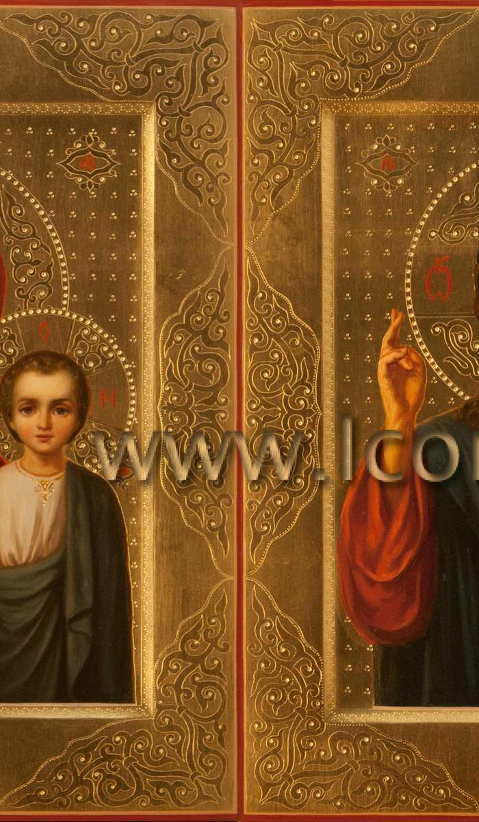 Фото: Венчальная пара с иконой Пресвятой Богородицы «Казанская»