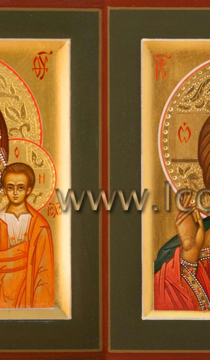 Фото: Венчальная пара с иконой Пресвятой Богородицы «Казанская»