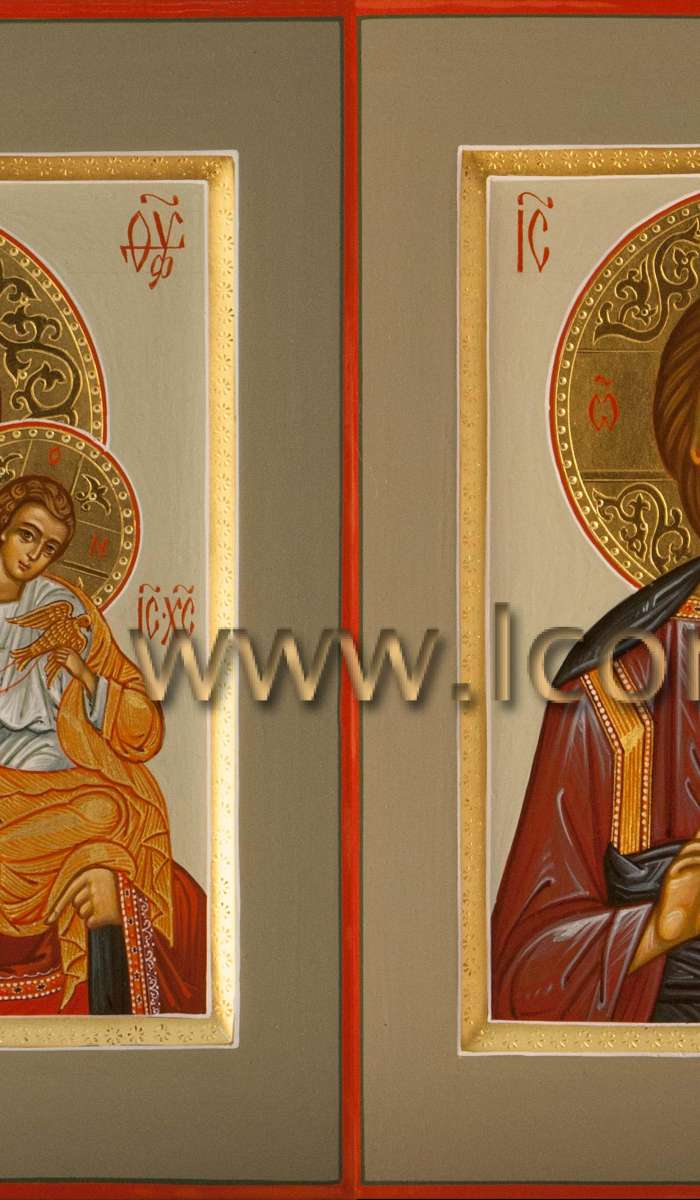 Фото: Венчальная пара с иконой Пресвятой Богородицы «Голубицкая»