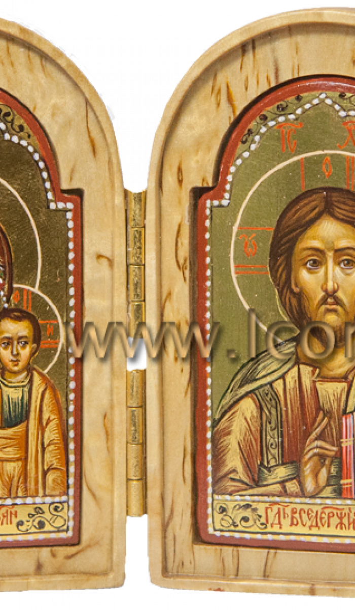 Фото: Складень: Господь Вседержитель и Богородица «Казанская»