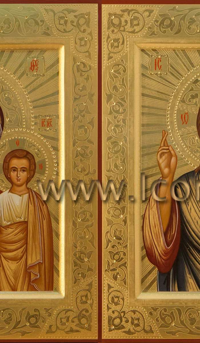 Фото: Венчальная пара с иконой Пресвятой Богородицы «Казанская»