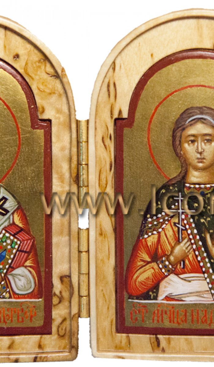Фото: Складень: Святитель Николай и святая мц. Надежда Римская 