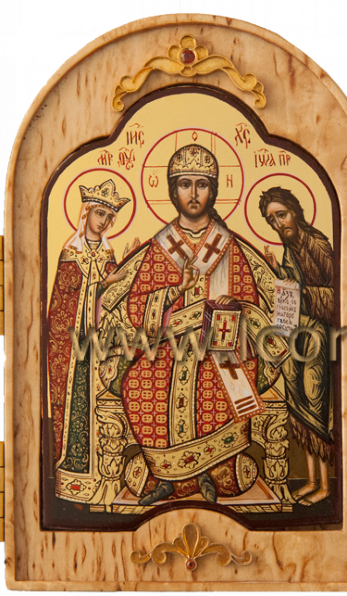 Фото: Складень: Деисус со ссвятителем Николаем и Блаженной Матроной Московской