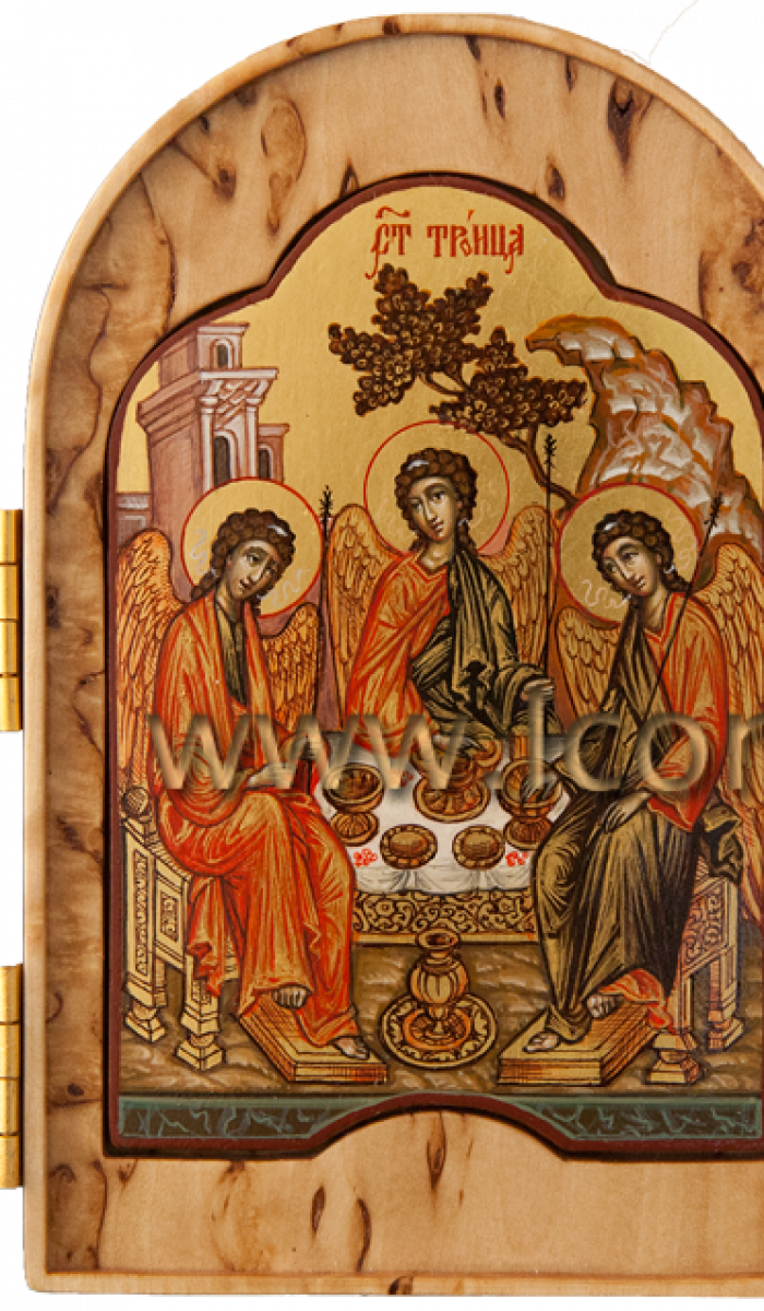 Фото: Складень: Святая Троица, святитель Николай, ст. Матрона Московская