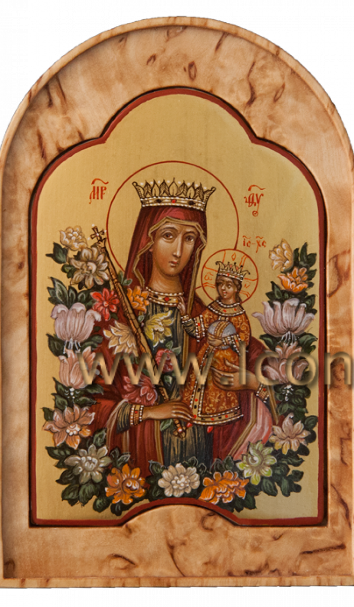 Фото: Складень: Пресвятая Богородица «Неувядаемый Цвет» с Ангелом Хранителем