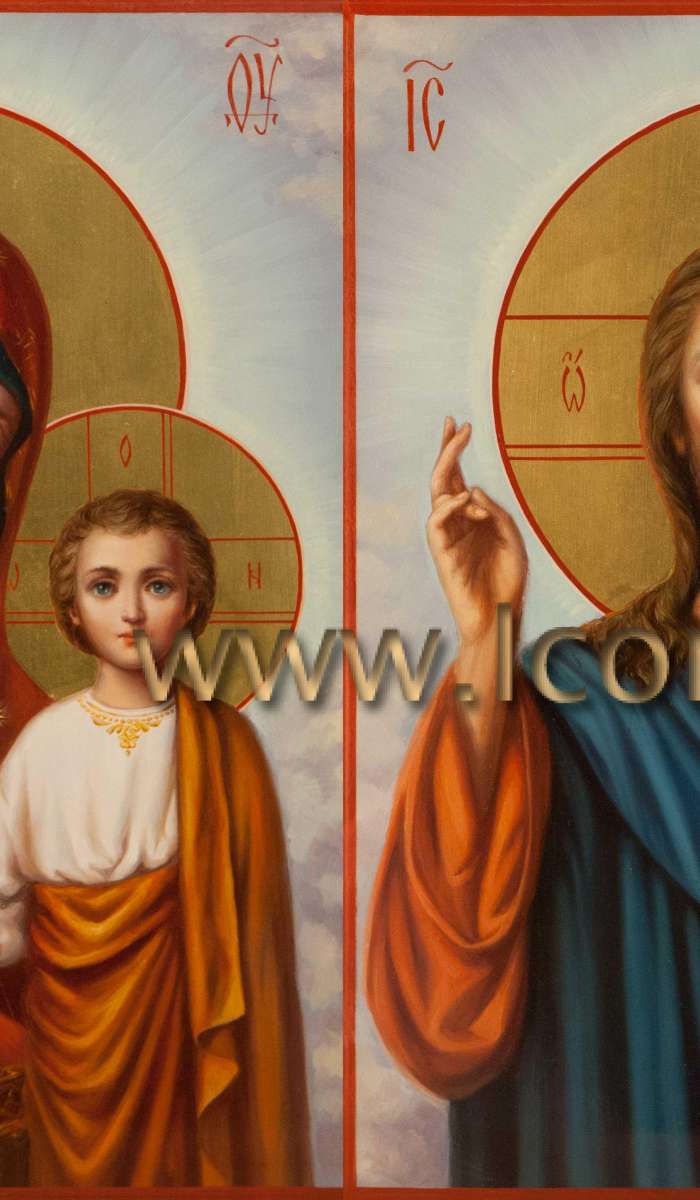 Фото: Венчальная пара с иконой Пресвятой Богородицы «Казанская»