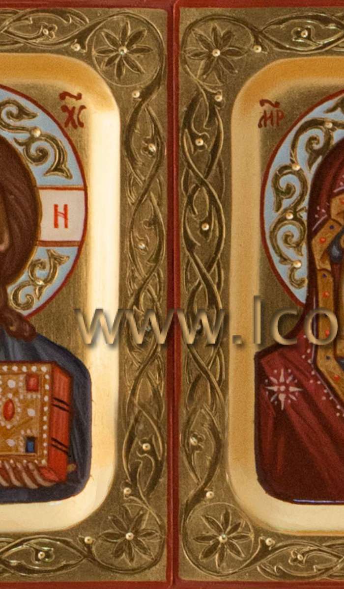 Фото: Венчальная пара с иконой Пресвятой Богородицы «Казанская»