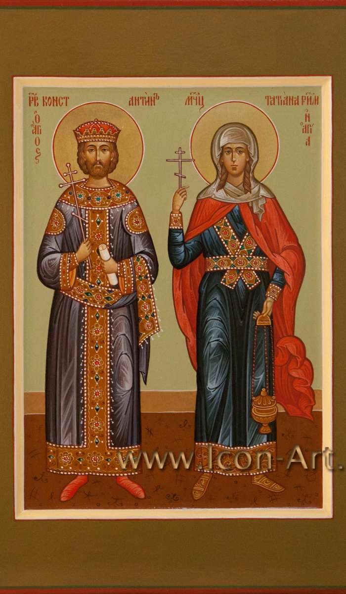 Фото: Семейная икона: святые равноап. царь Константин и мц. Татиана