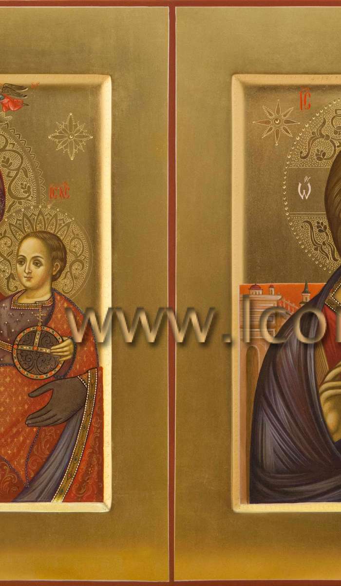 Фото: Венчальная пара с Богородицей «Вифлеемская»