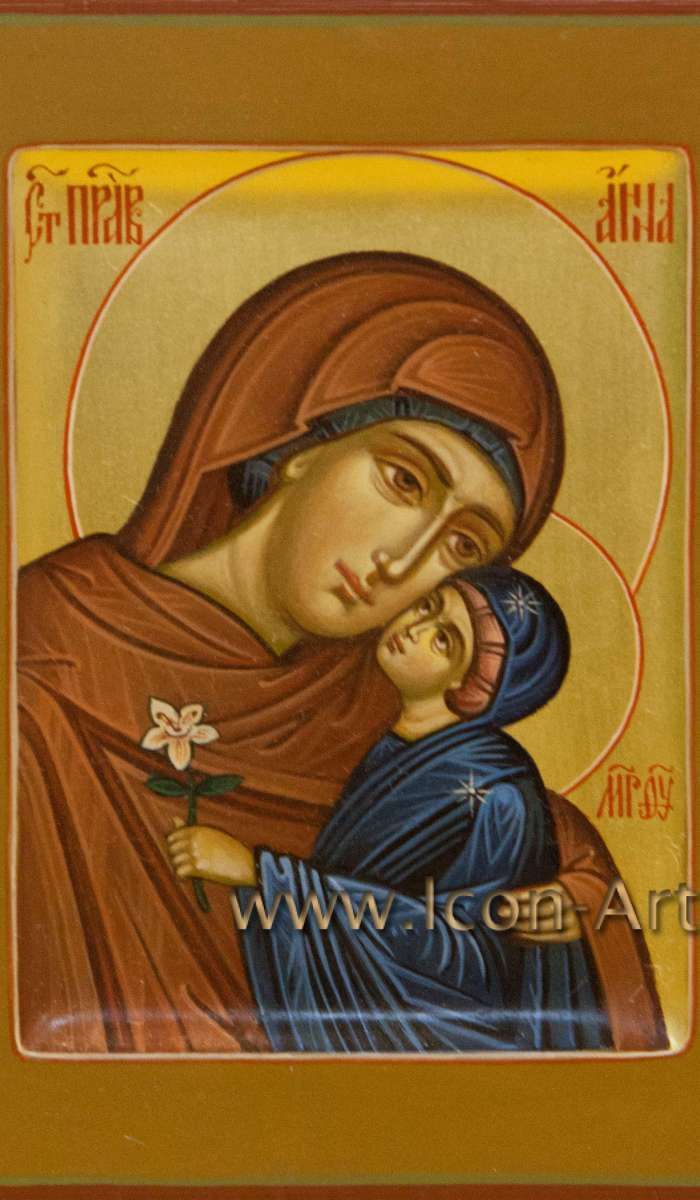 Фото: Святая праведная Анна, с Пресвятой Богородицей