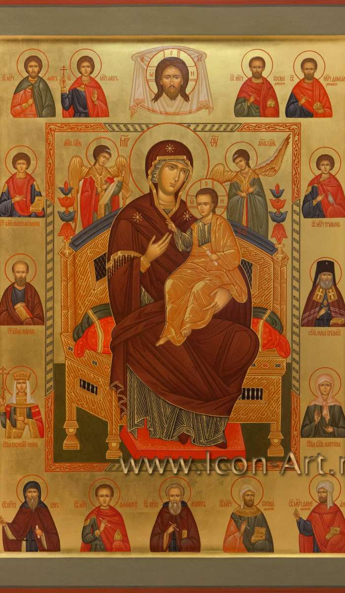 Фото: Пресвятая Богородица «Всецарица» со святыми целителями