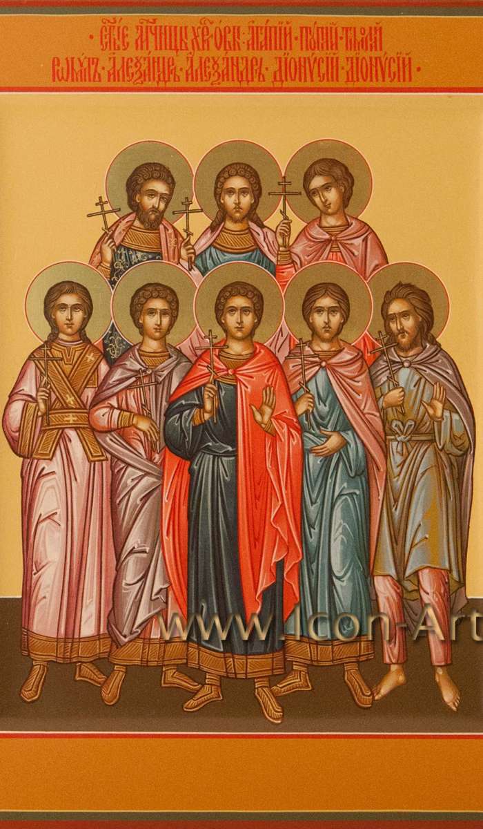 Фото: Собор святых мучеников Кесарийских: Агапий, пуплий, Тимолй, Ромил, Александр, Александр, Дионисий и Дионисий