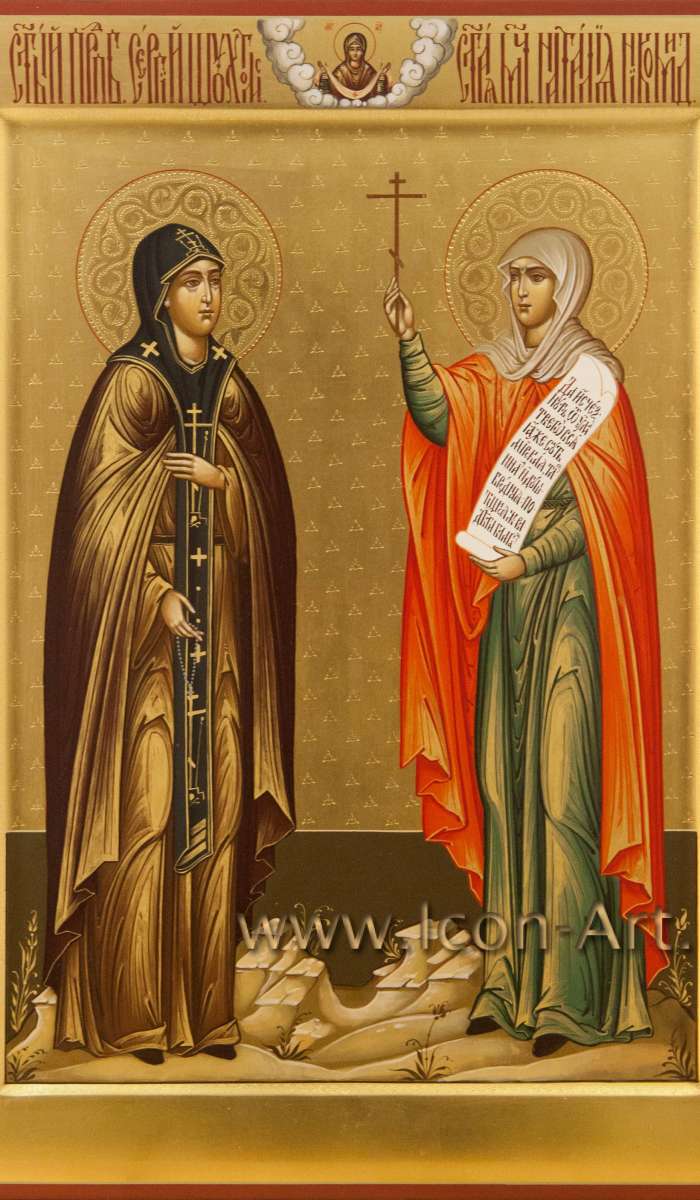 Фото: Семейная икона: прп. Сергий Шухтомский и мц. Наталия Никомидийская